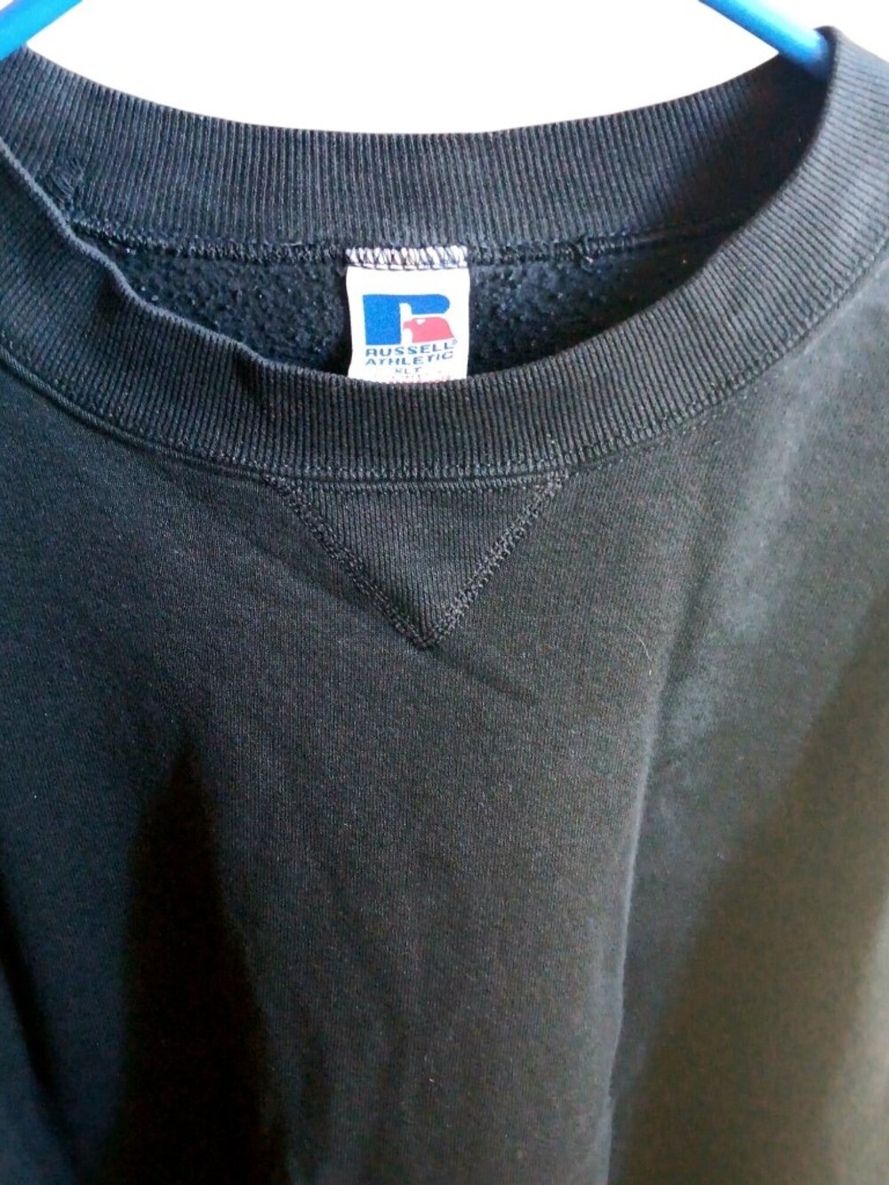 XLT Vintage Russell Athletic Black Crewneck Sweatshirt Size XL Cotton Blend